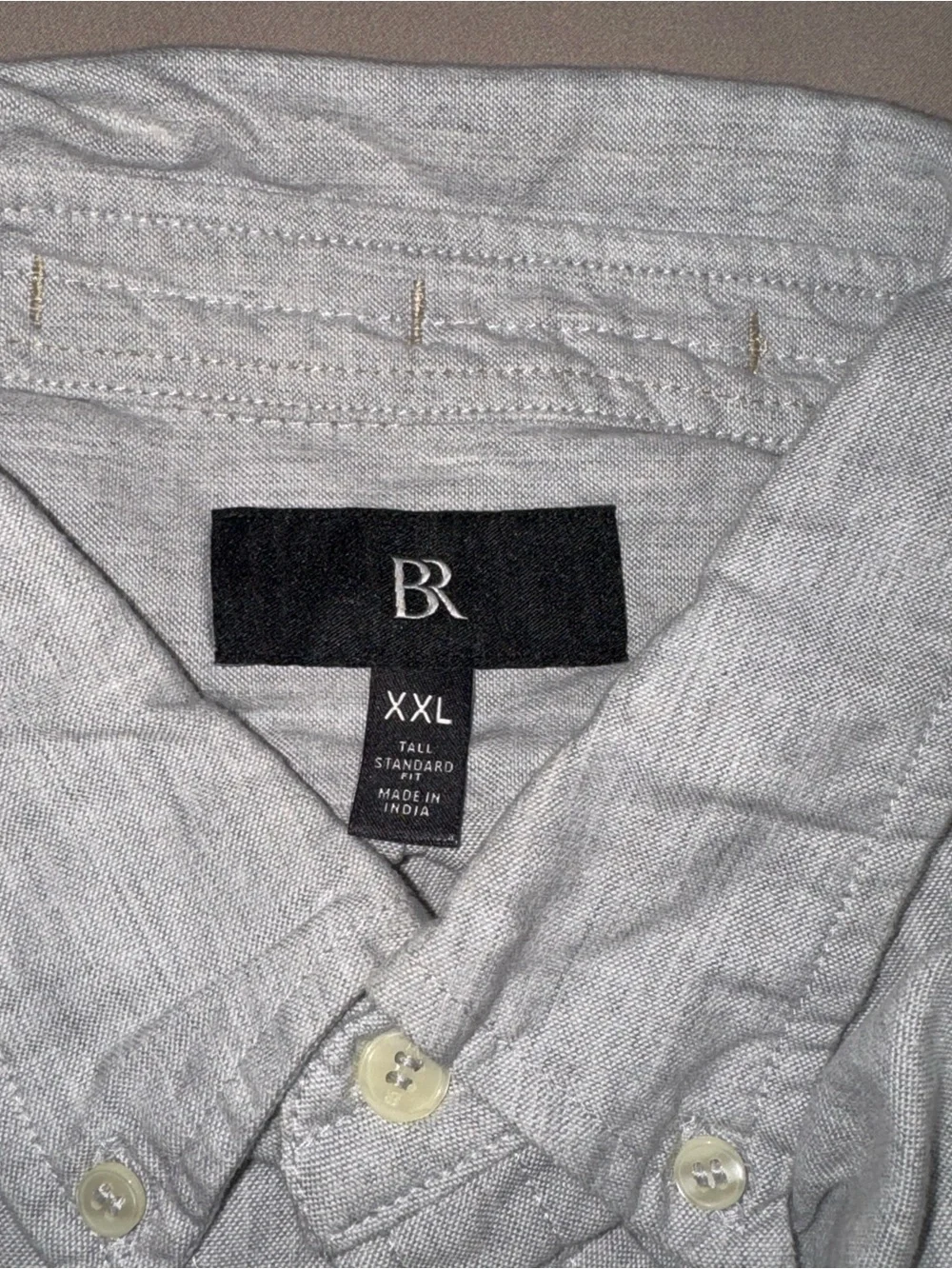Banana Republic Light gray Men's Button-Down Shirt